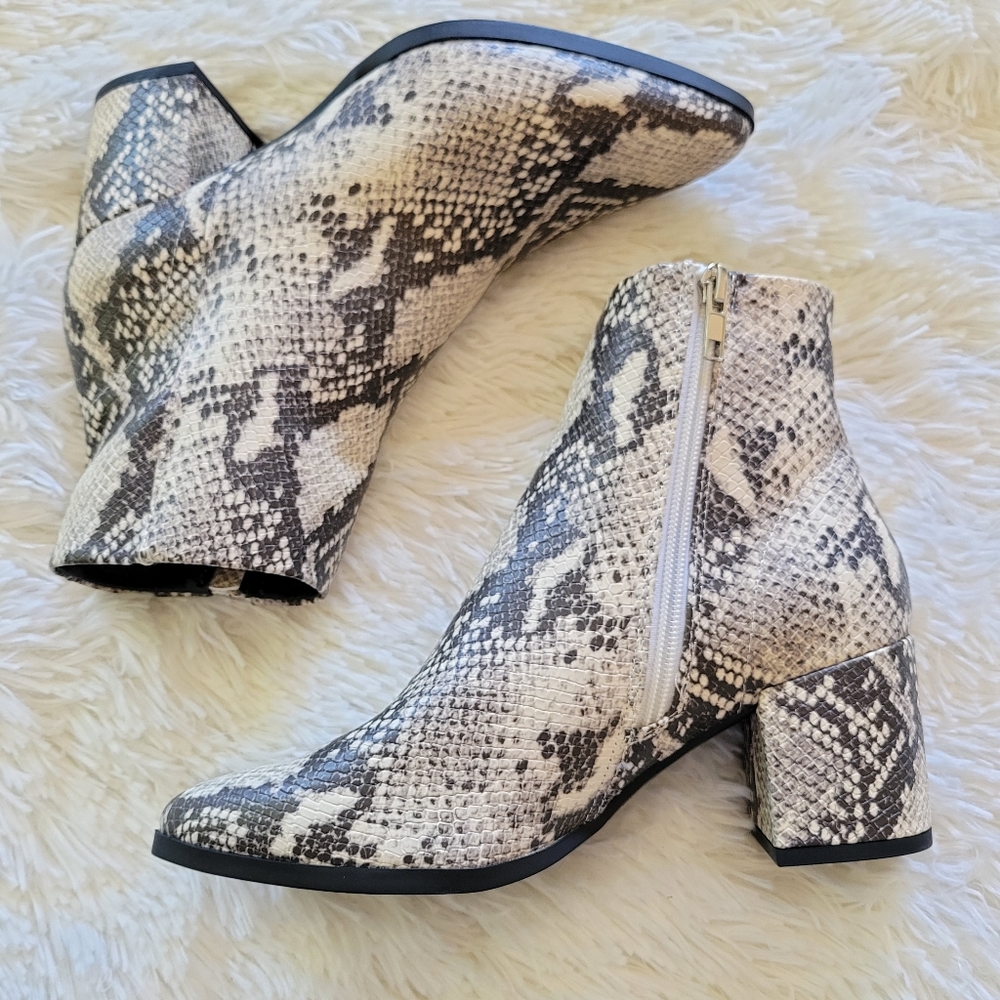 Steve madden snakeskin booties